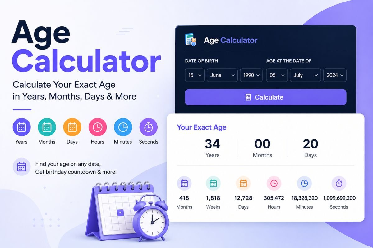 Age Calculator – Calculate Your Exact Age Online Instantly