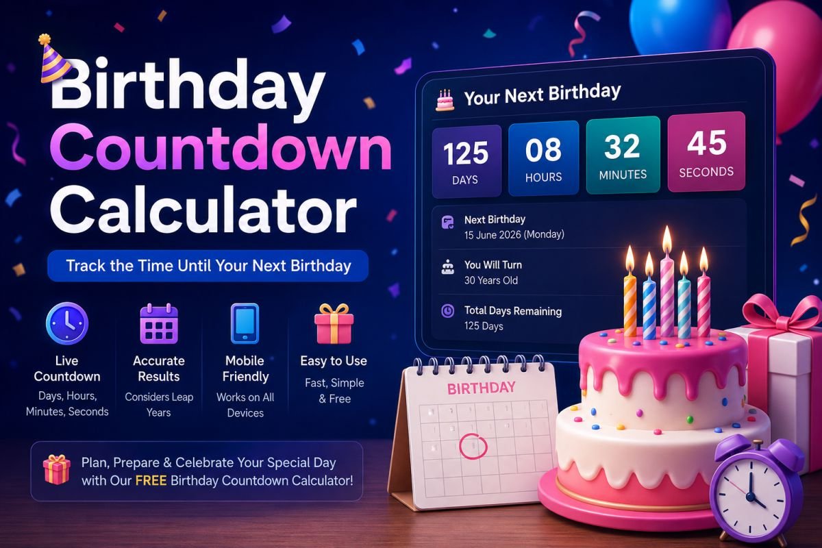 Birthday Countdown Calculator – Track the Time Until Your Next Birthday