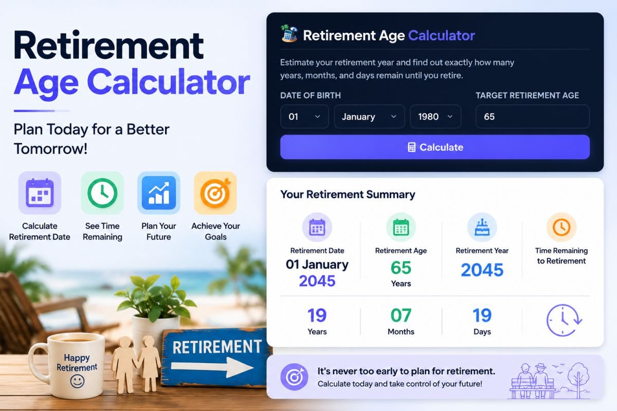 Retirement Age Calculator – Plan Your Retirement with Confidence